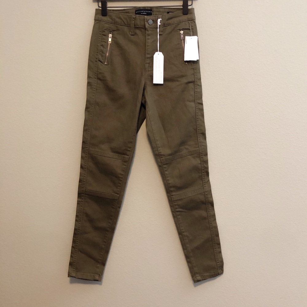 Sanctuary Olive Green Ankle Zip Skinny Jeans